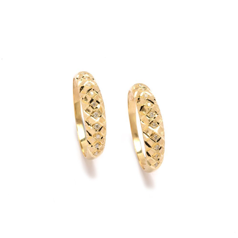 Aparador Favo Diamantes em Ouro 18 Kilates - 20212