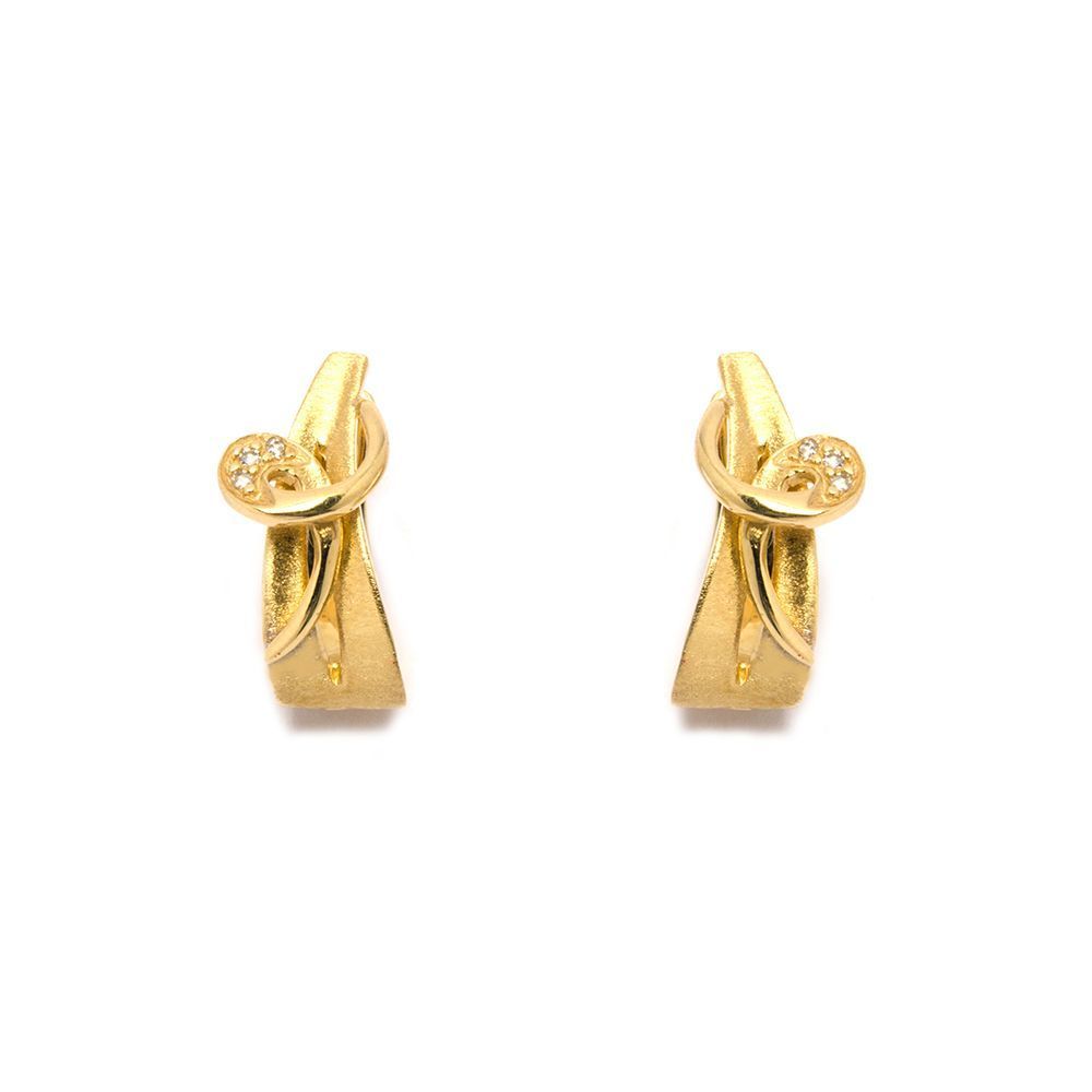 Brinco com Brilhantes em Ouro 18 Kilates - 20327
