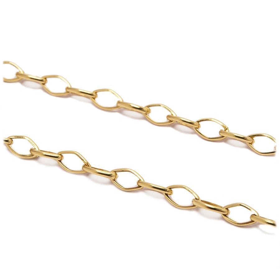 Colar Portuguesa Oval em Ouro 18 Kilates - 20446