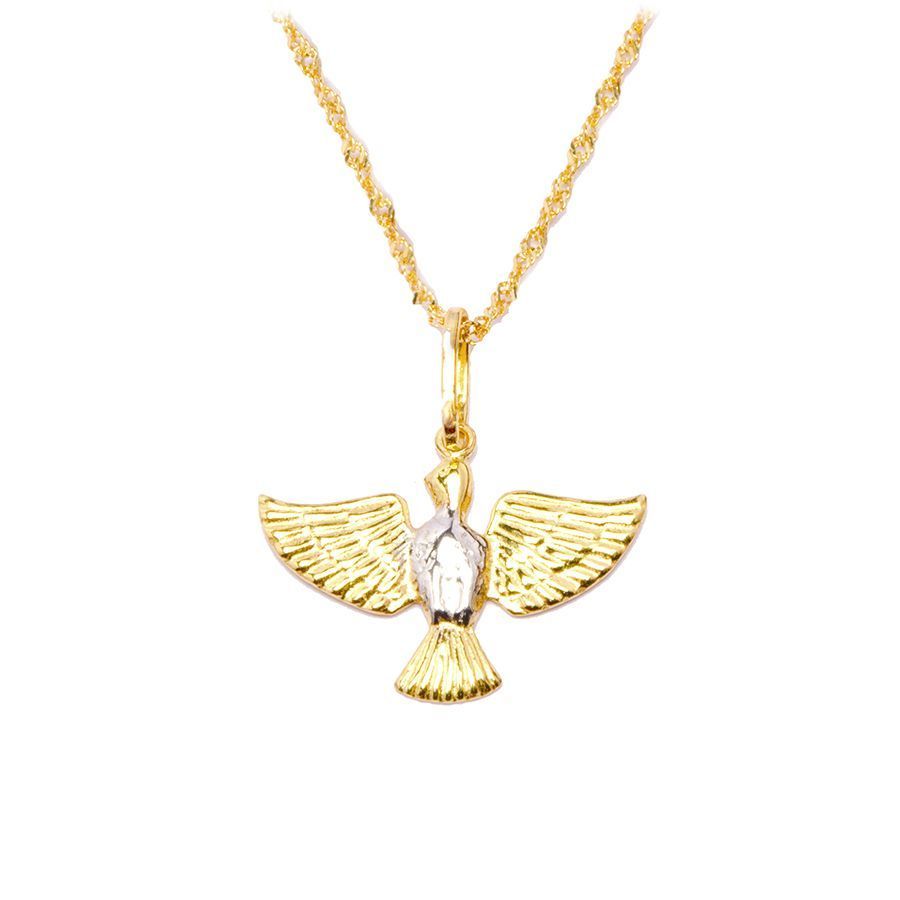 Colar Divino Esp�rito Santo em Ouro 18 Kilates - 20447