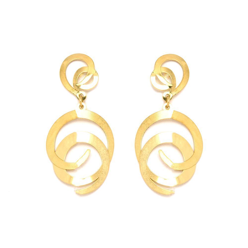 Brinco Espiral em Ouro 18 Kilates - 20644