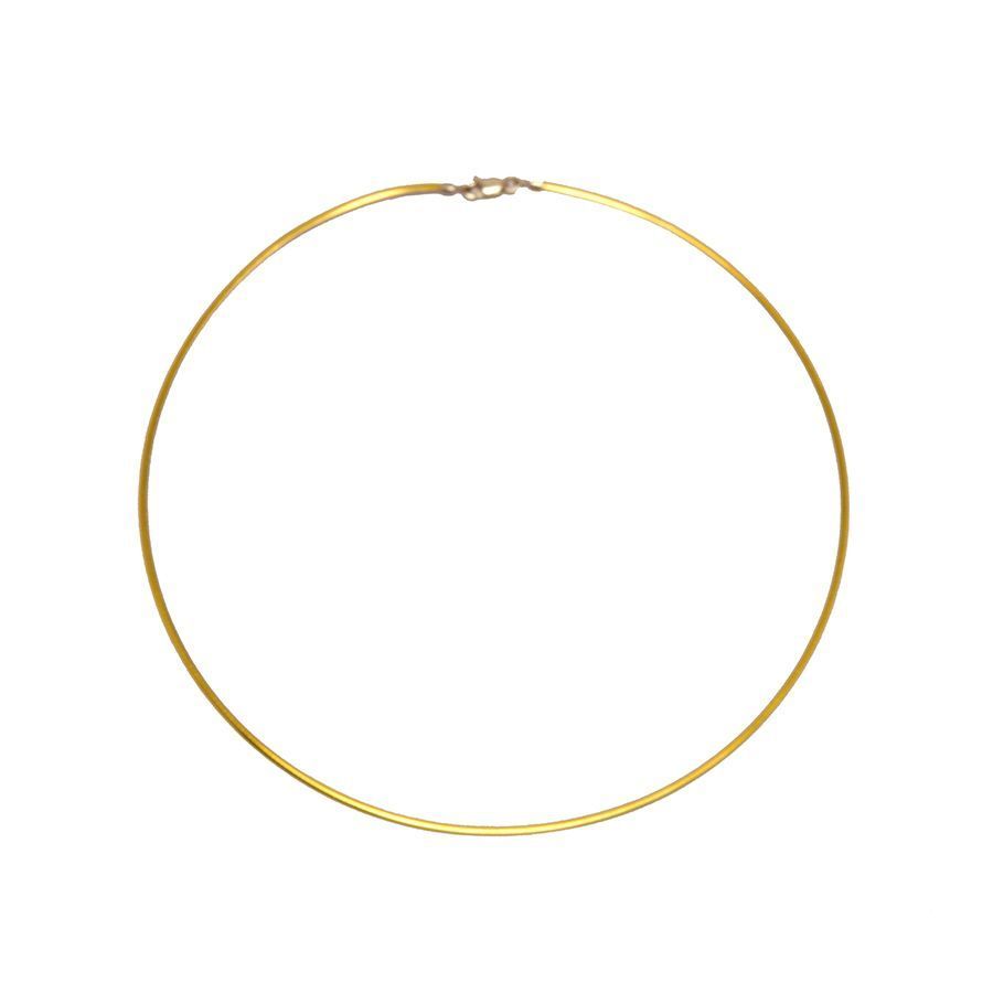 Colar Omega Dois Tons em Ouro 18 Kilates - 20648