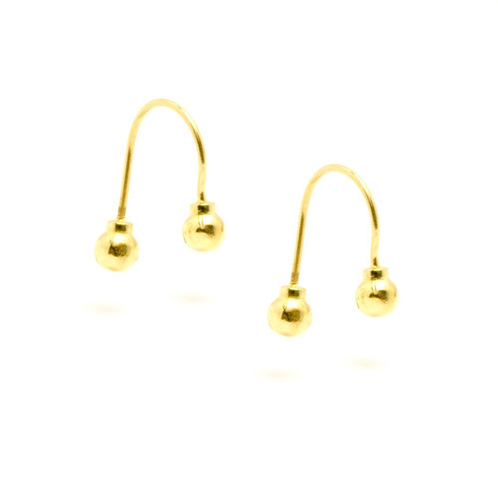 Brinco Anzol em Ouro 18 Kilates - 20781