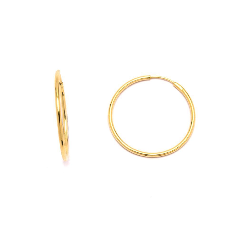Brinco Argola Pequena em Ouro 18 Kilates - 20836