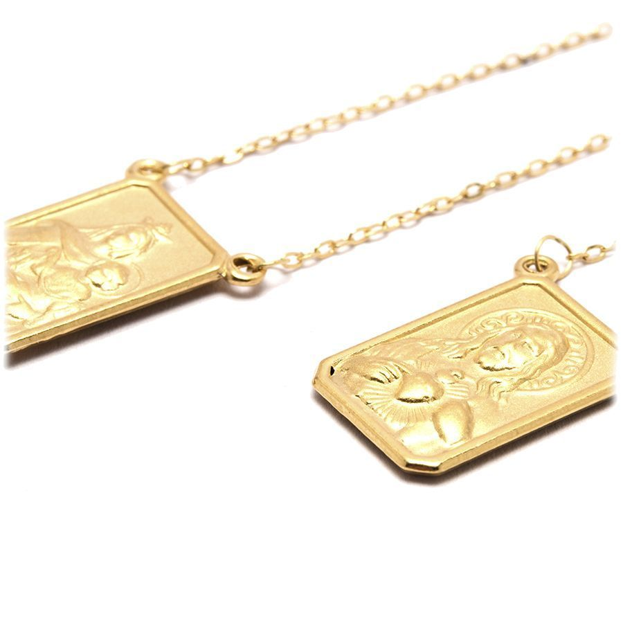 Escapul�rio G em ouro 18 Kilates - 21177