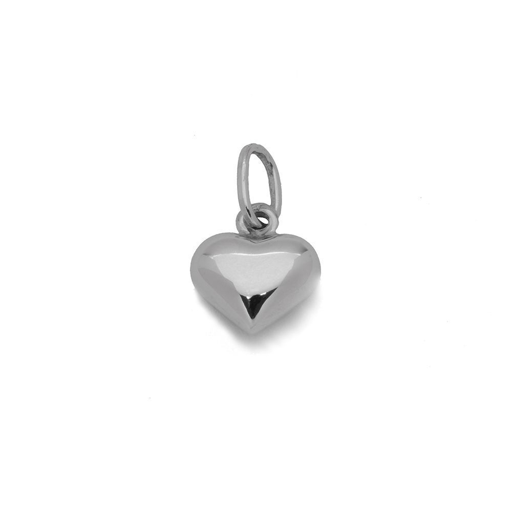 Pingente Cora��o Branco em Ouro 18 Kilates - 21198