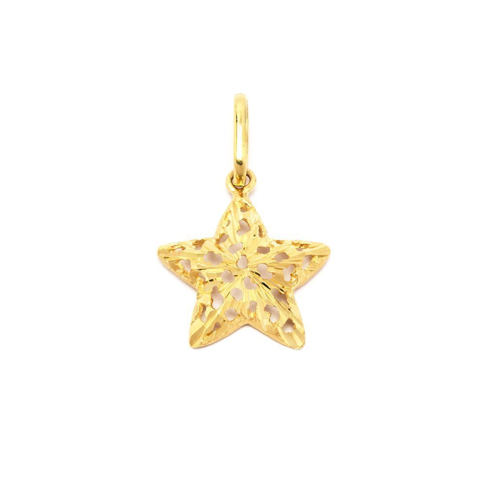 Pingente Estrela em Ouro 18 Kilates - 21215