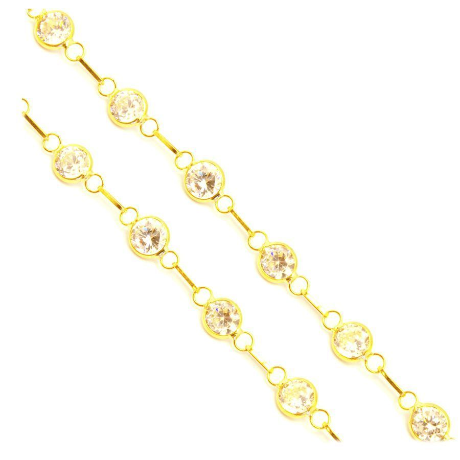 Colar Zirc�nia em Ouro 18 Kilates - 21487