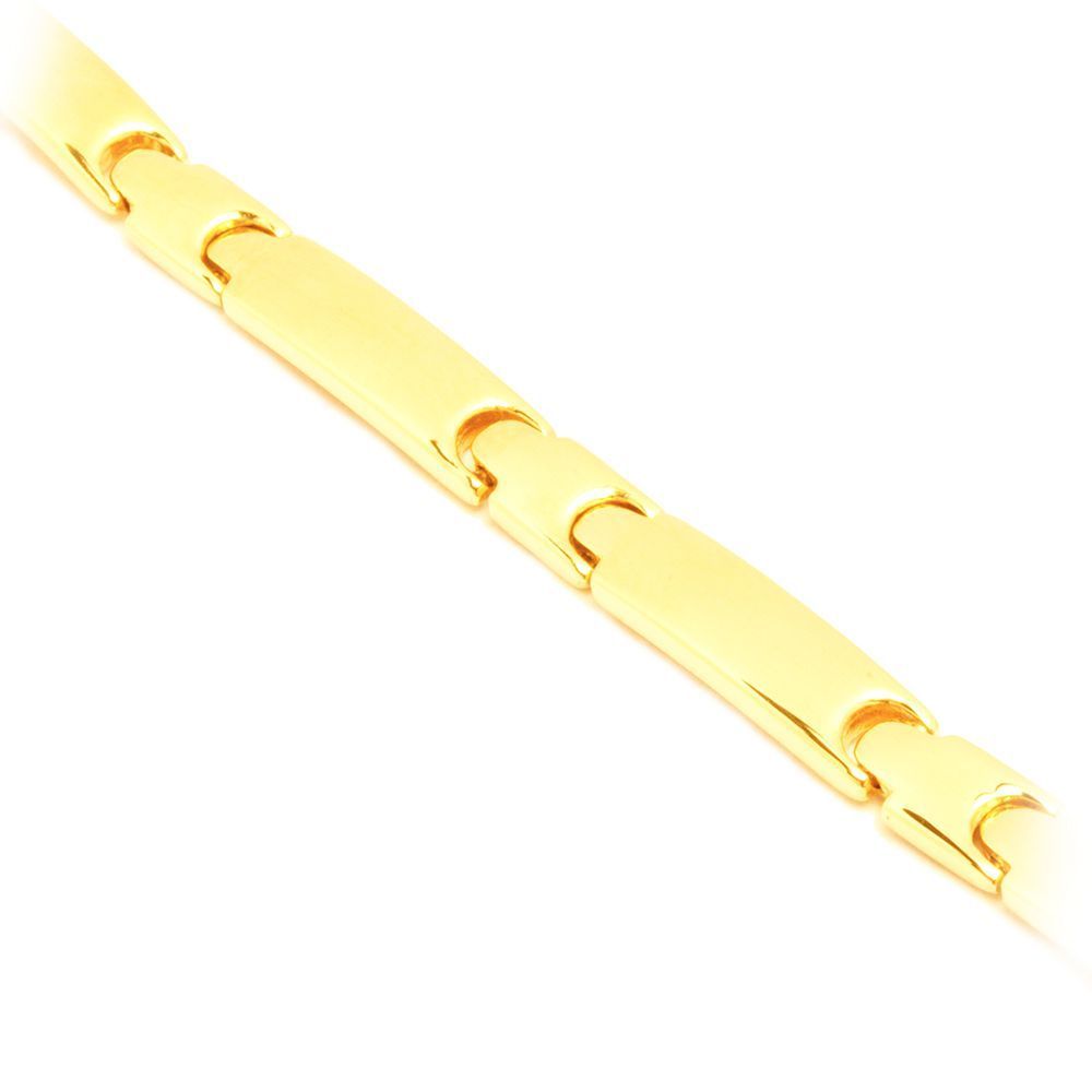 Pulseira Chapas em Ouro 18 Kilates - 22843