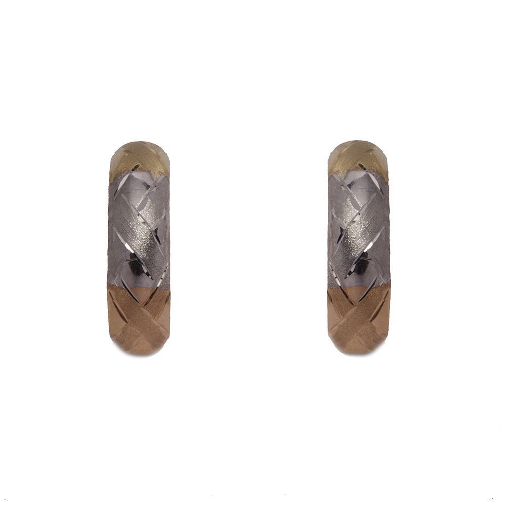 Brinco Banana Tri em Ouro 18 kilates - 22853