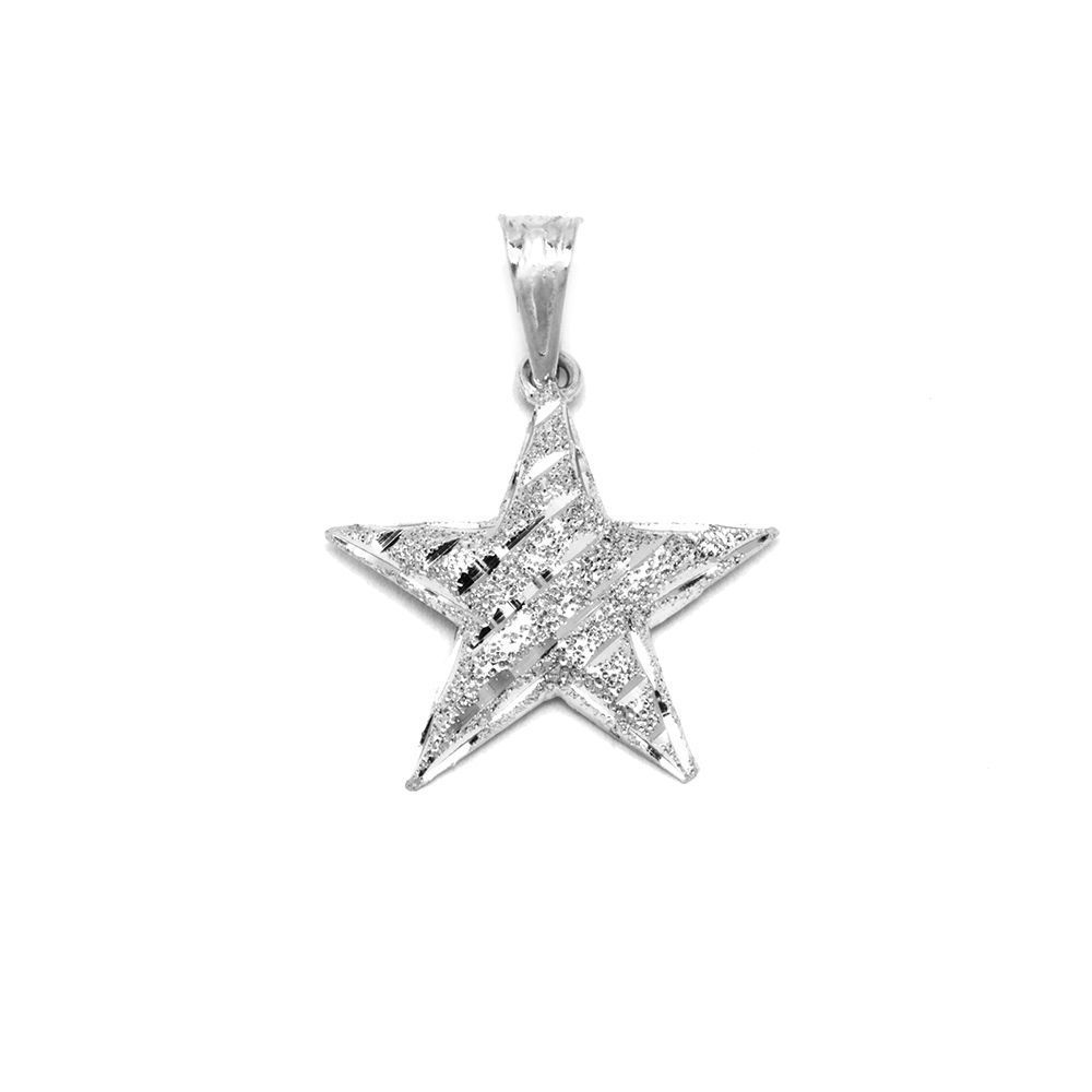 Pingente Estrela Diamantado em Ouro 18 Kilates - 23878