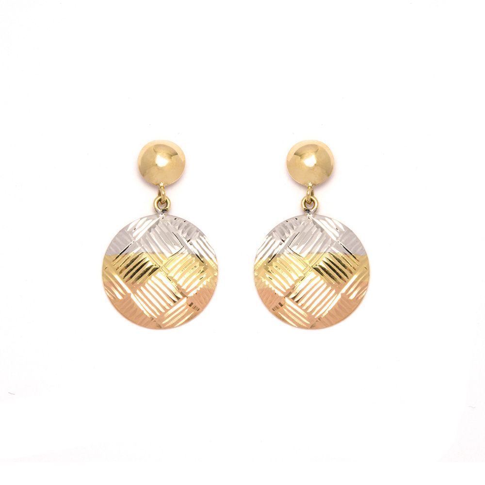 Brinco Pastilha em Ouro 18 Kilates - 24100