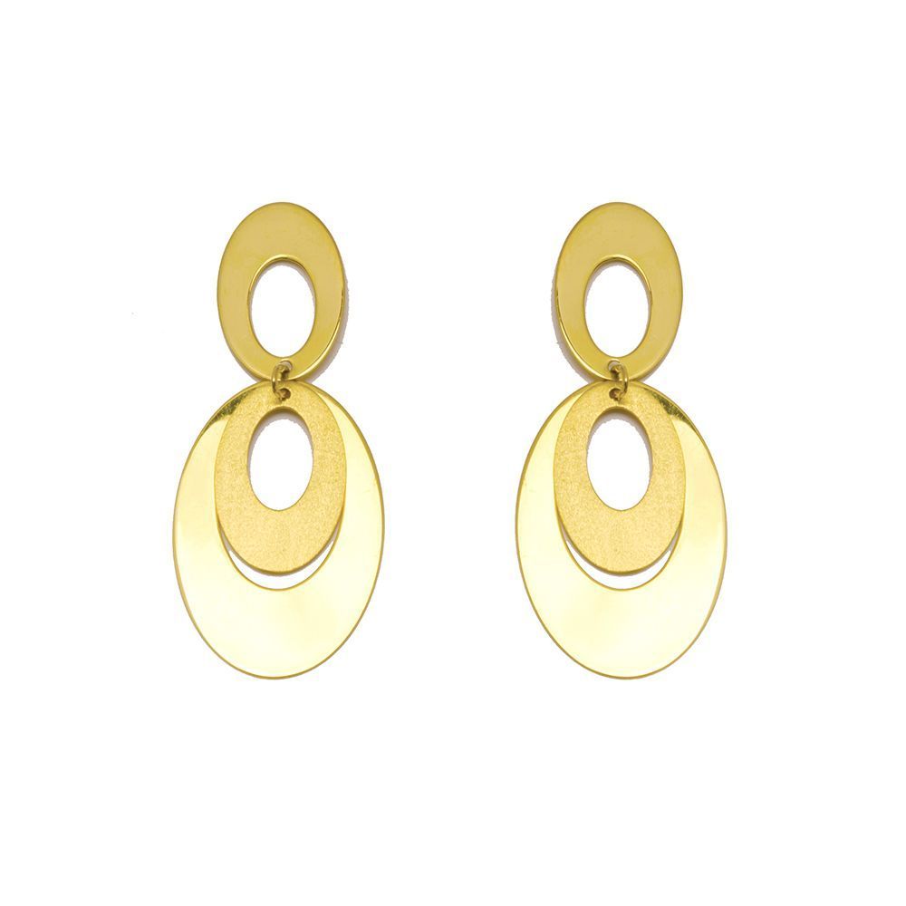 Brinco Disco em Ouro 18 Kilates - 24106