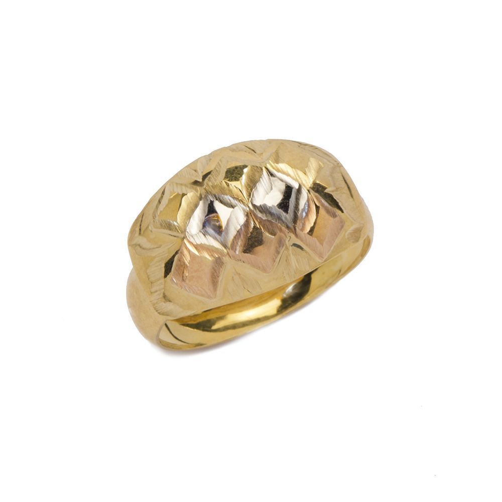 Anel Banana Losango em Ouro 18 Kilates - 25026