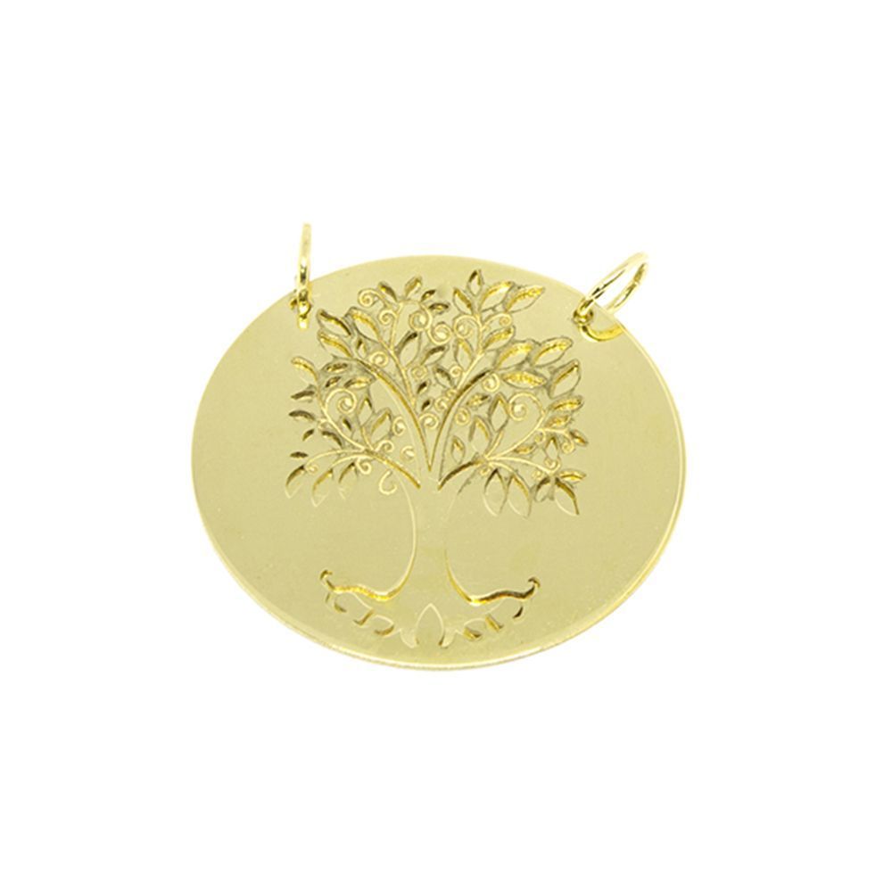 Pingente Mandala �rvore da Vida Dupla em Ouro 18 Kilates - 25129