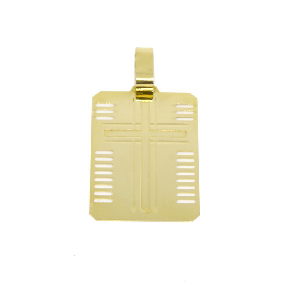 Pingente placa Cruz em Ouro 18 kilates - 25138