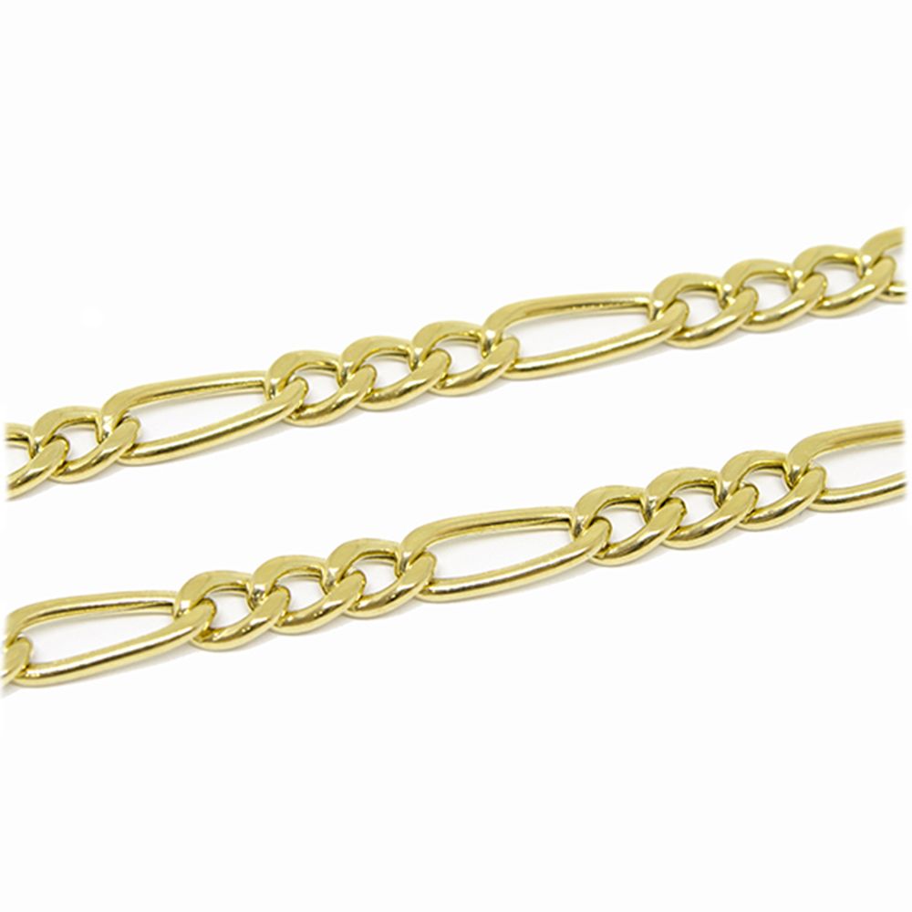 Pulseira Malha F�garo Oca em Ouro 18 Kilates - 25234