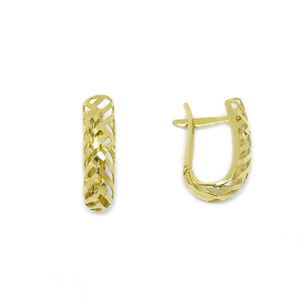 Brinco Argola Clips Vazado em Ouro 18 Kilates � 25241