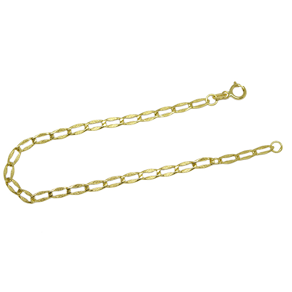 Pulseira Infantil Malha Groumet Trabalhada em Ouro 18 Kilates - 25274