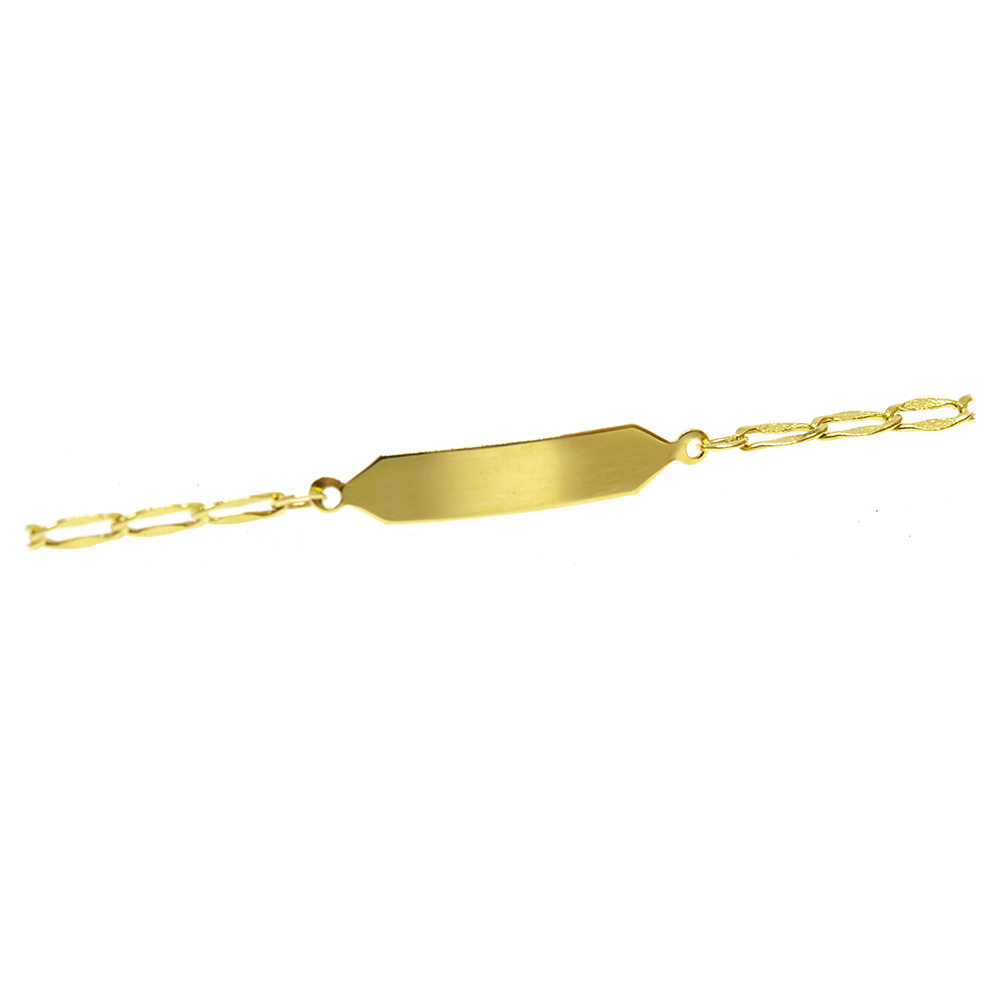 Pulseira Infantil de Chapa em Ouro 18 Kilates - 25283