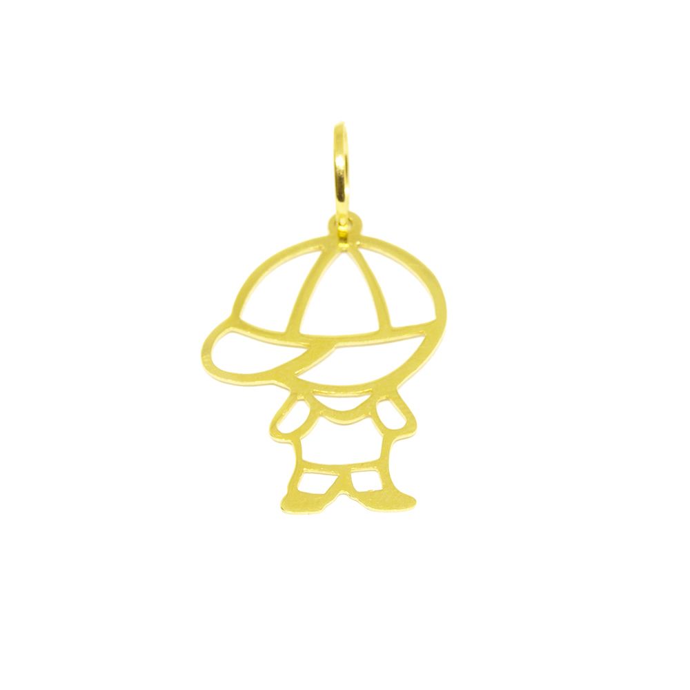 Pingente Menino Bon� em Ouro 18 Kilates � 25313