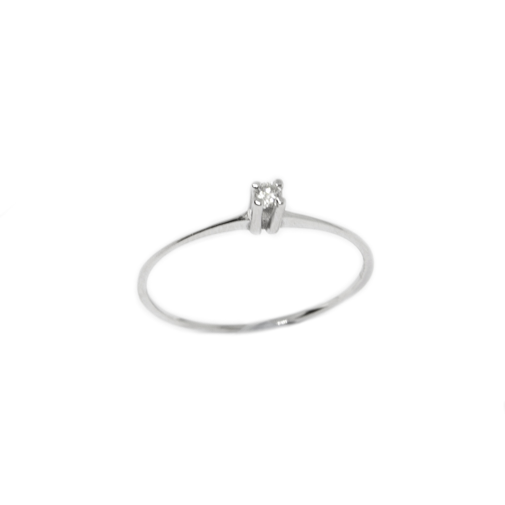 Anel Solit�rio 4 Garras em Ouro 18 Kilates � 25382