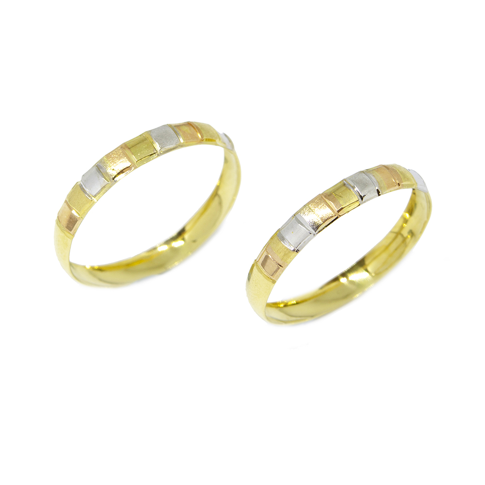 Aparador Gomos Tricolor em Ouro 18 Kilates � 25453