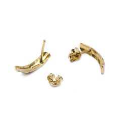 Brinco Longil�neo Tricolor em Ouro 18 Kilates - 20304