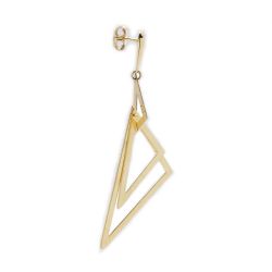Brinco Tri�ngulo em Ouro 18 Kilates - 20305