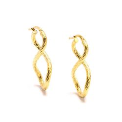 Brinco Argola Infinito em Ouro 18 kilates - 20306