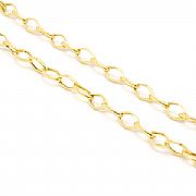 Pulseira Malha Portuguesa Oval em Ouro 18 Kilates - 20444