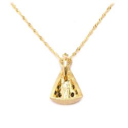 Colar Nsra. Aparecida com Safira Azul em Ouro 18 Kilates - 20452