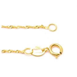 Colar Nsra. Aparecida com Safira Azul em Ouro 18 Kilates - 20452