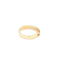 Meia Alian�a de Brilhante em Ouro 18 Kilates - 20526