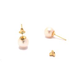 Brinco Solit�rio de P�rola com 6mm em Ouro 18 Kilates - 20638