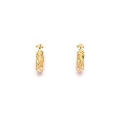 Brinco Argola Treli�a em Ouro 18 Kilates - 20643