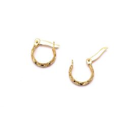 Brinco Argola Treli�a em Ouro 18 Kilates - 20643