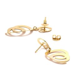 Brinco Espiral em Ouro 18 Kilates - 20644