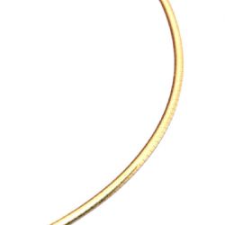 Colar Omega Dois Tons em Ouro 18 Kilates - 20648