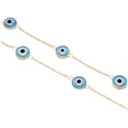 Pulseira Olho Grego em Ouro 18 Kilates - 20649