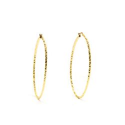 Brinco Argola Martelado em Ouro 18 Kilates - 20833