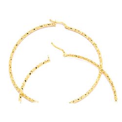 Brinco Argola Martelado em Ouro 18 Kilates - 20833