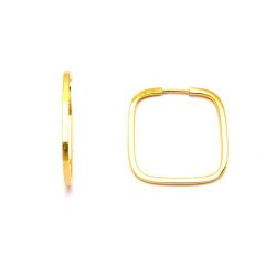 Brinco Argola Quadrado em Ouro 18 Kilates - 20835