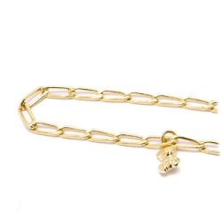 Tornozeleira Urso em Ouro 18 Kilates - 20895