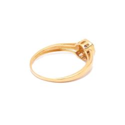 Anel Redondo Lil�s Sint�tico em Ouro 18 Kilates - 20934