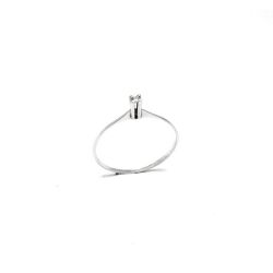 Anel Solit�rio 4 Garras em Ouro 18 Kilates - 20988