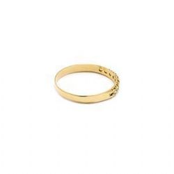Meia Alian�a de Brilhante em Ouro 18 Kilates - 21096