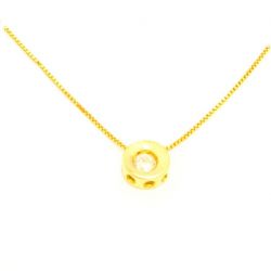 Colar Ponto de Luz Redondo 10 Pontos em Ouro 18 Kilates - 21173