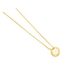 Colar Ponto de Luz Zirc�nia em Ouro 18 Kilates - 21174
