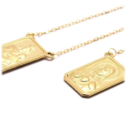 Escapul�rio G em ouro 18 Kilates - 21177
